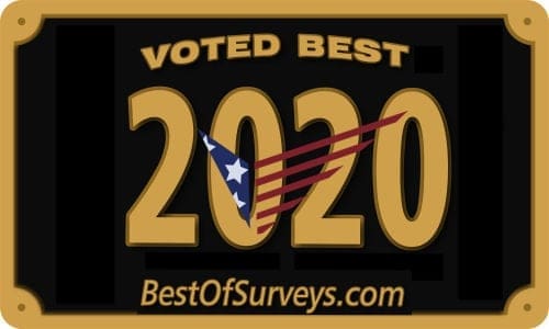 Voted Best of 2020 Best of Surveys dot com