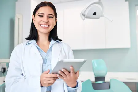 Dentist smiles