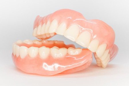 Full set of dentures.