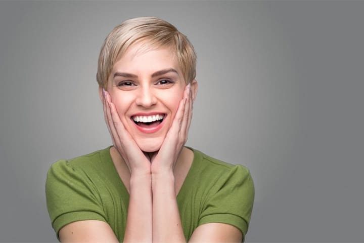 Woman with veneers